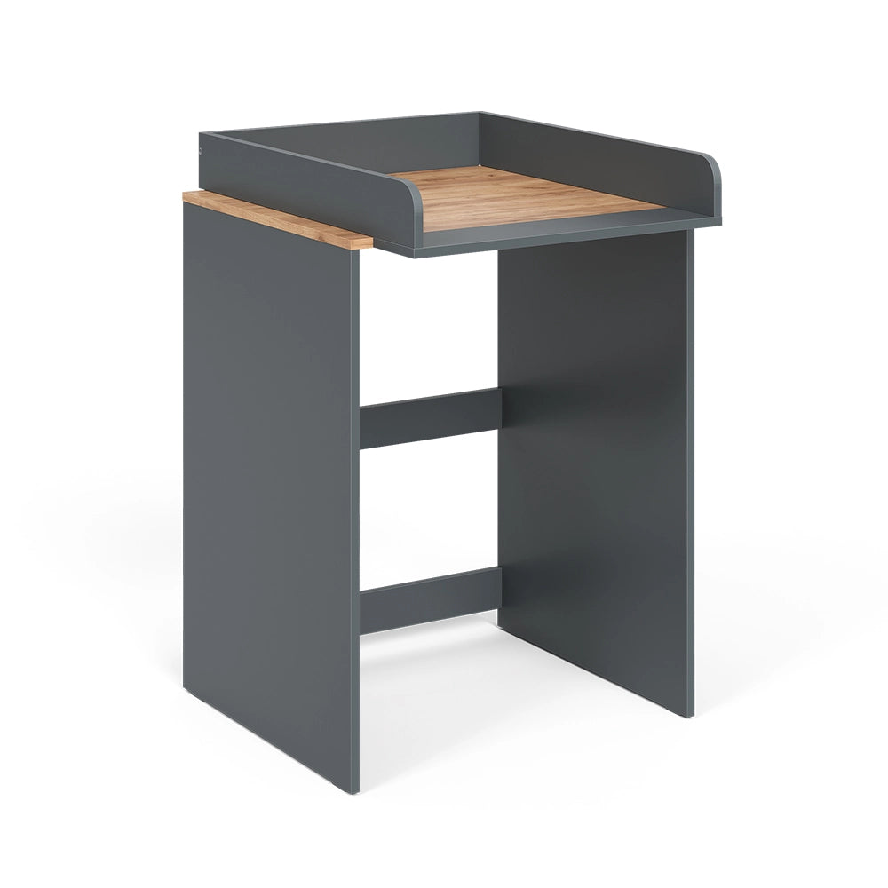 Mobile lavatrice Viktor Antracite/Rovere dorato 68 x 88.2 cm 2 parti con fasciatoio Vicco