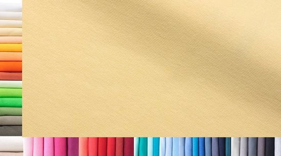 Tessuto in cotone XXL al metro | Doppio: 75 cm largo | Singolo: 150 cm largo | Colore: 04 Vanilla | 1 m lungo | 96% cotone, 4% elastan | Jersey | 1buy3 | Prezzo base al metro quadrato: € 10,66