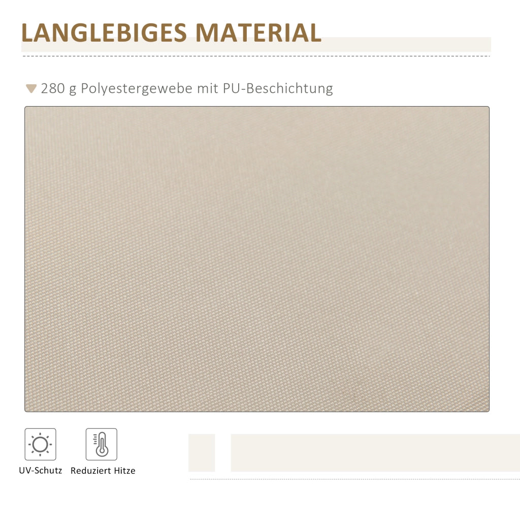 Tenda da Sole Estraibile ¨C zephmum ¨C Grigio+Beige 395x245 cm