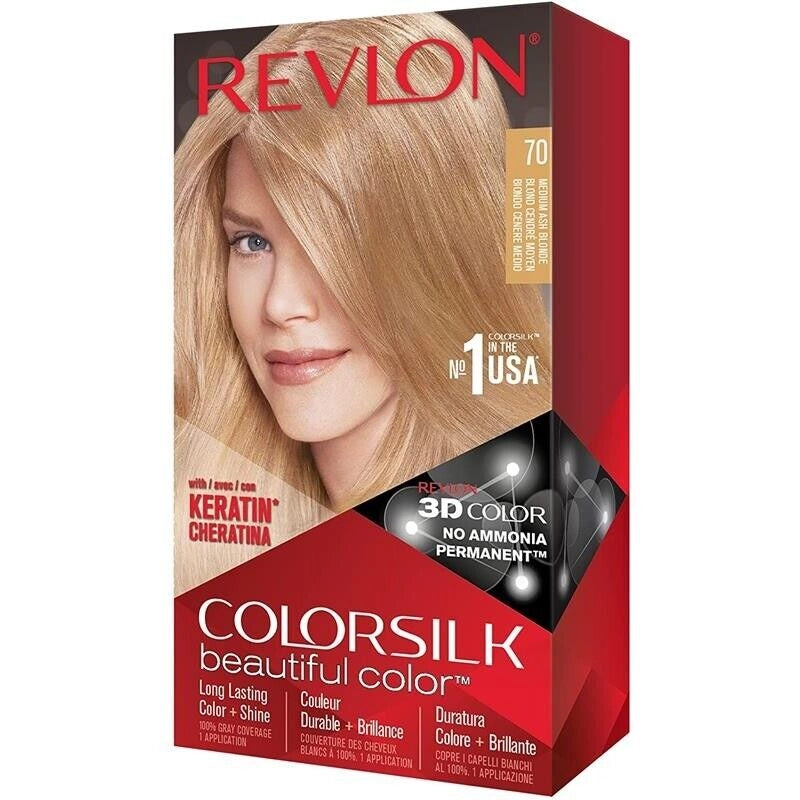 REVLON COLORAZIONE PERMANENTE COLORSILK N 70 MEDIUM ASH BLONDE