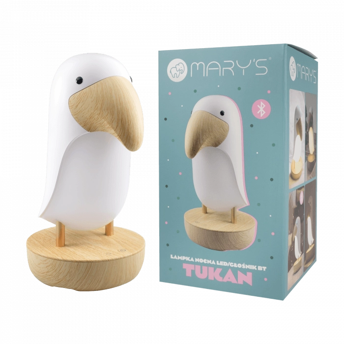 Lampada comodino Tukan bianca RGBW LED 2,7W Mary's