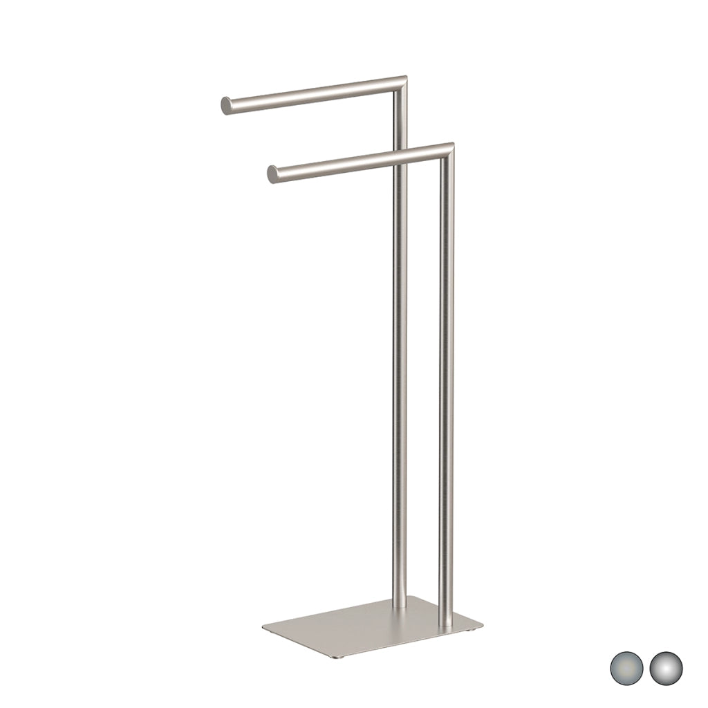 PIANTANA PORTA ASCIUGAMANI POSEIDON- Spazzolato cm 18 x h.77,2x33,5- METAF- pezzi 1