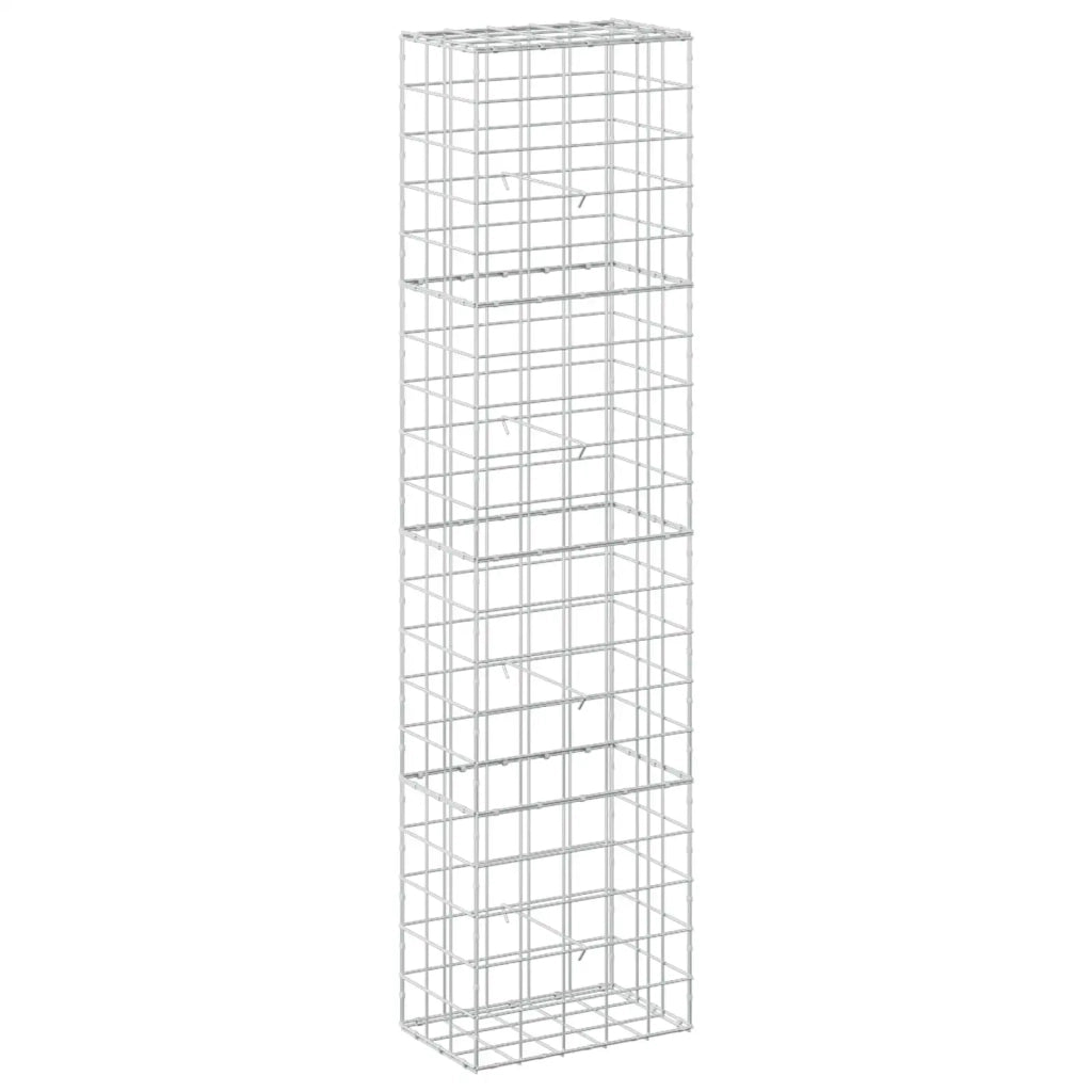 Gabione con filo da 5 mm e rete 10x10 cm 50x30x200 cm 3465163