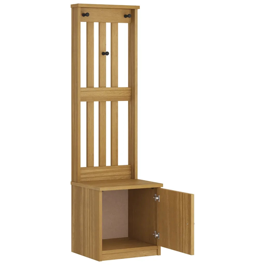 Albero da Ingresso SANDNES 45x40x159,5 cm in Legno di Pino 4010485