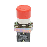 Pulsante di arresto di emergenza rosso con sgancio a rotazione 1NC, 400V/10A, 30mm LAY5 Breckner Germany