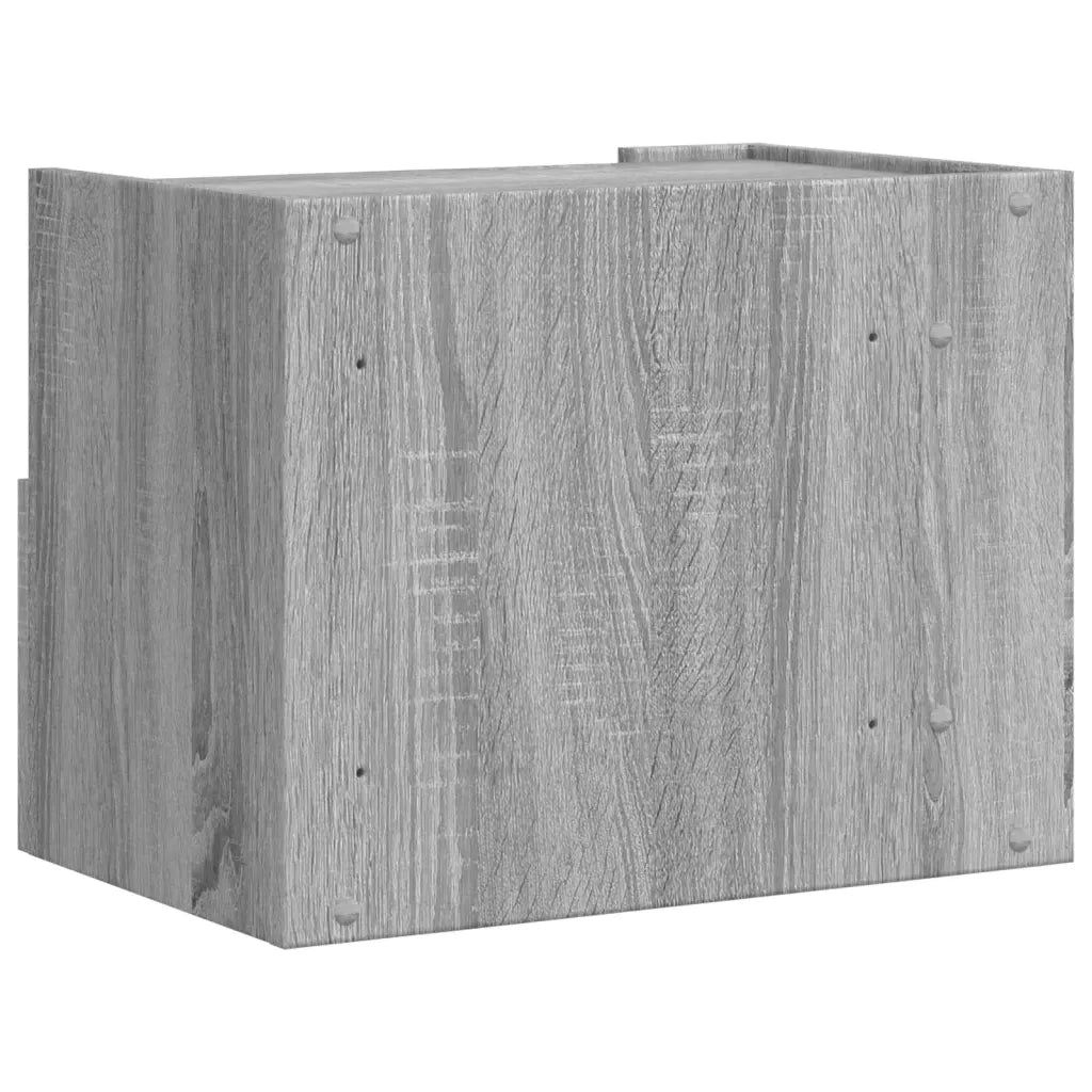 Comodino | Armadio da Notte | Mobiletto da notte a Muro Grigio Sonoma 45x30x35 cm