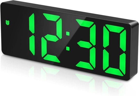 Orologio da notte digitale con cavo – Orologio digitale – Camera da letto – Comodino – Orologio LED da notte – Orologio da tavolo – Orologio da parete – Orologio da letto – Orologio con cavo elettrico