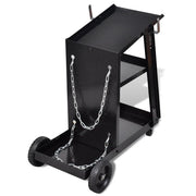 Carrello per saldatura con 3 ripiani nero per utensili garage officina fai da te 3402079