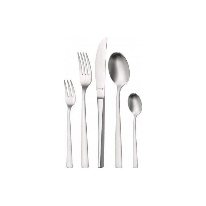 WMF 11.5891.6330 Corvo Set di Posate 30 Pezzi per 6 Persone in Acciaio Inox Cromargan Protect Opaco Lavabile in Lavastoviglie colore Argento
