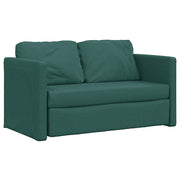 Divano letto | Sof¨¤ letto | Letto singolo da Terra 2 in 1 Verde Scuro 112x174x55 cm Tessuto