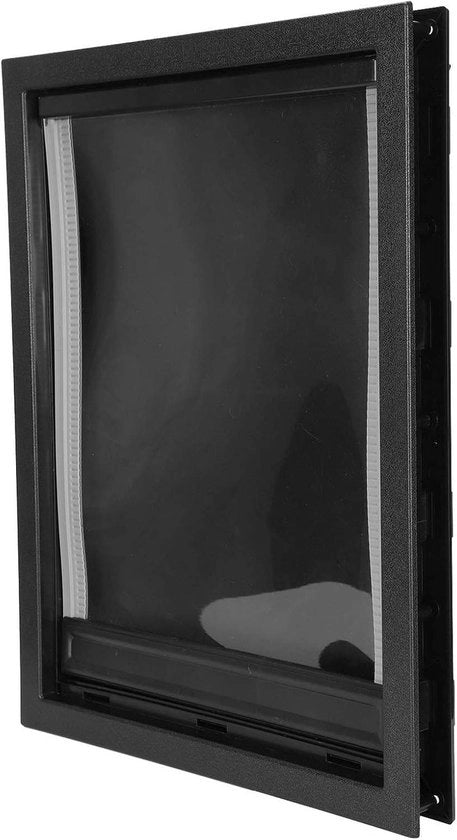 Porta per cani con magnete - Porta plastica per animali domestici - Rimovibile - Grande/medio - Interno/esterno - Nero