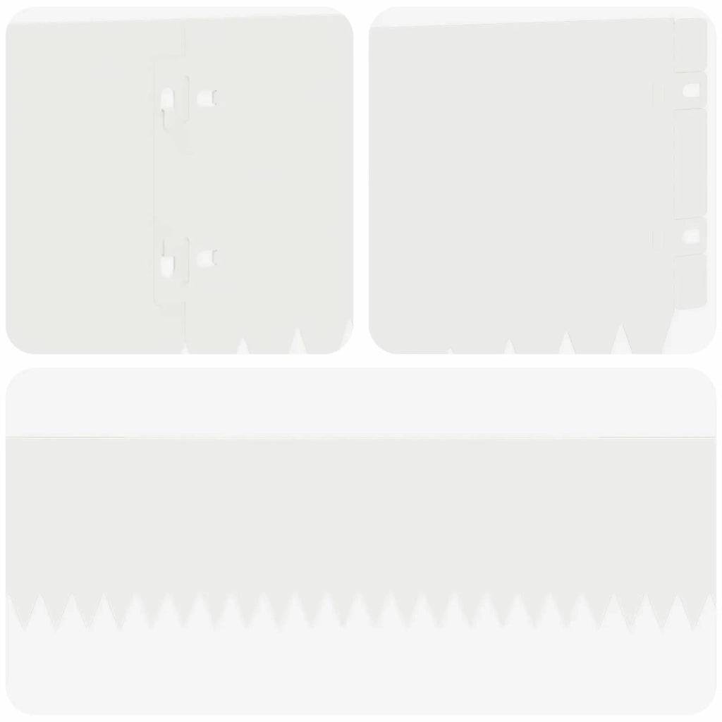 Bordura per Prato 20 pcs 103 x 15 cm Acciaio Bianco 8008452