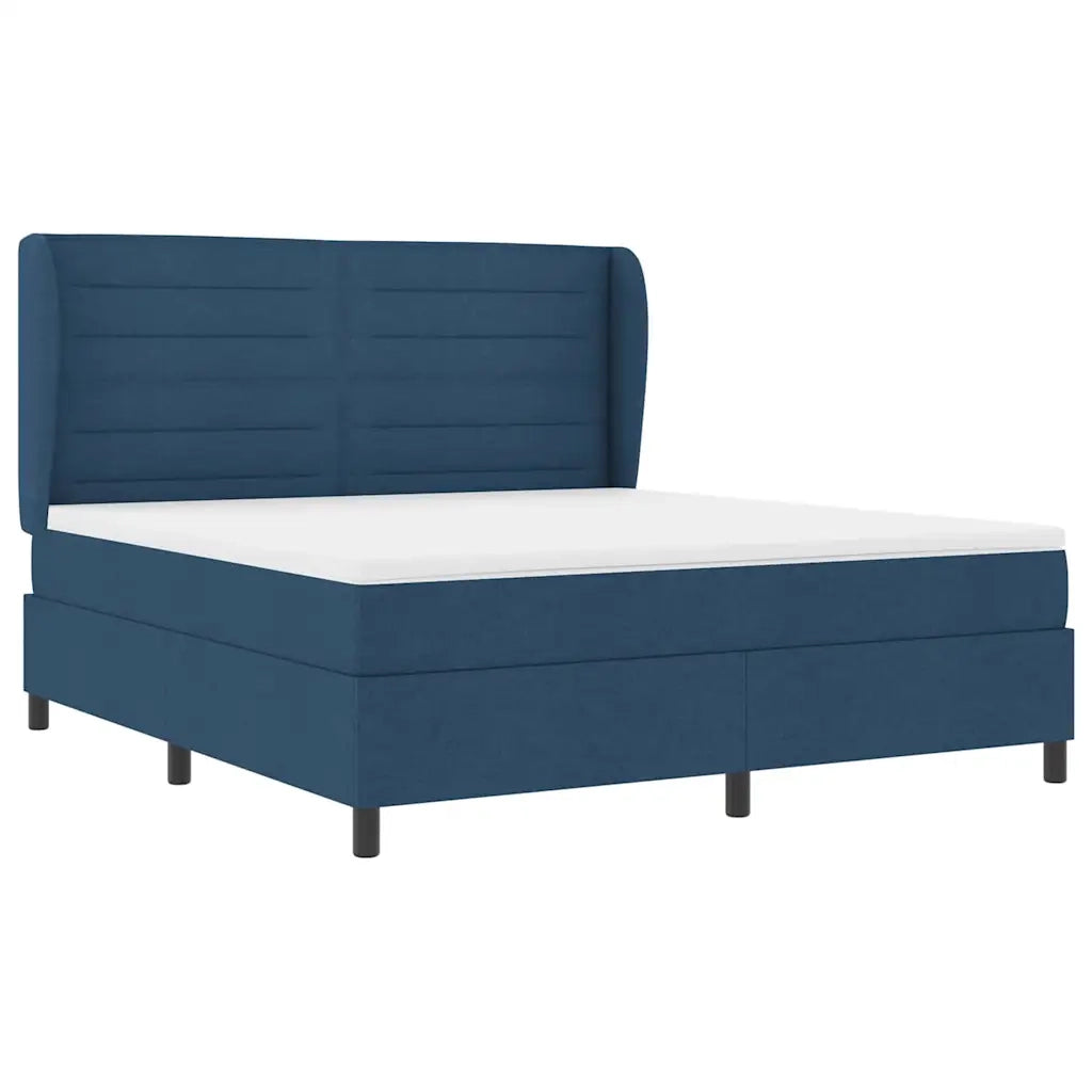 Letto a molle con materasso Blu 180 x 200 cm Tessuto 3340521