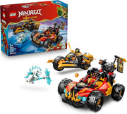 LEGO NINJAGO Veicoli Combinanti di Kai e Cole - con Macchina e Moto Giocattolo e 3 Minifigure tra cui Kai e Cole con Kat