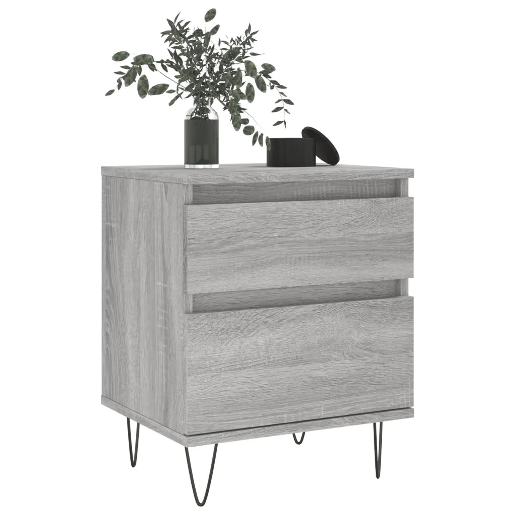 Comodino | Armadio da Notte | Mobiletto da notte Grigio Sonoma 40x35x50 cm in Legno Multistrato
