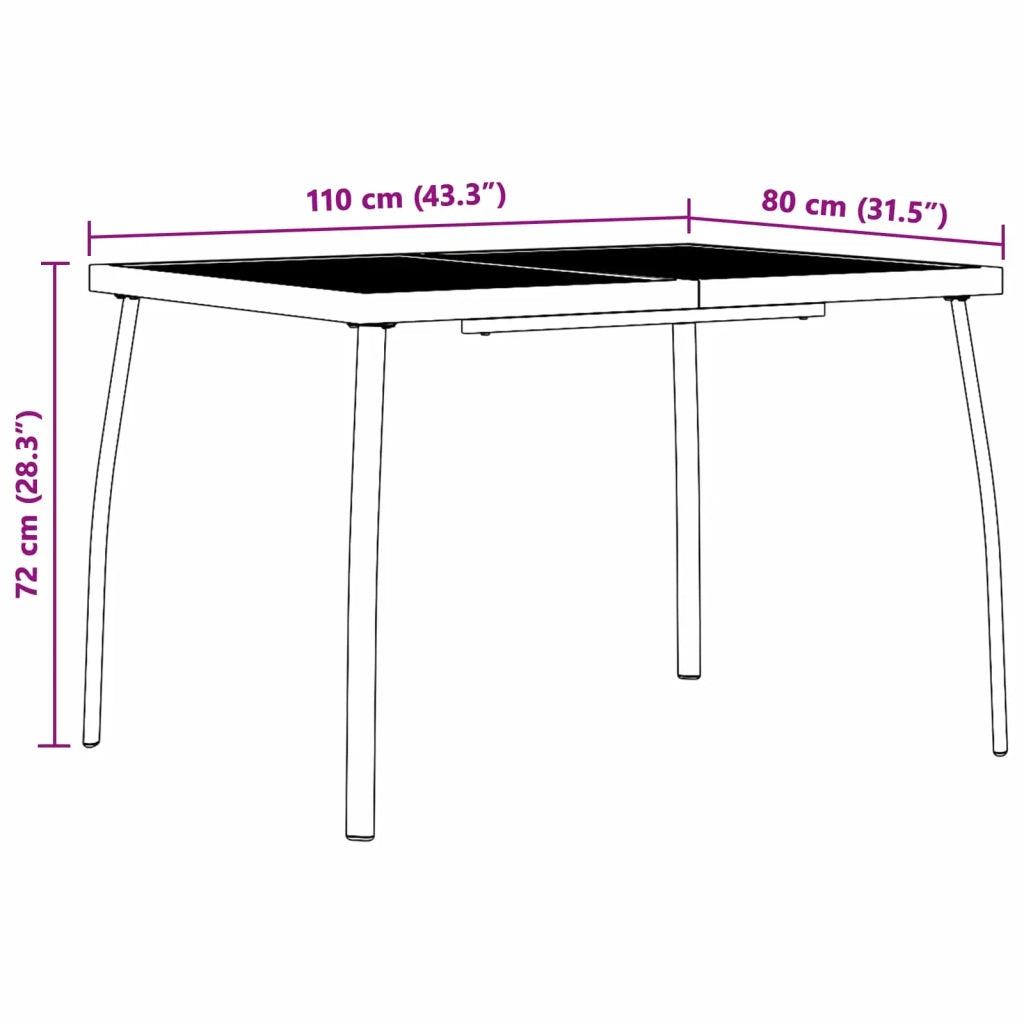 Set da pranzo 5 pz Antracite Acciaio 3422861