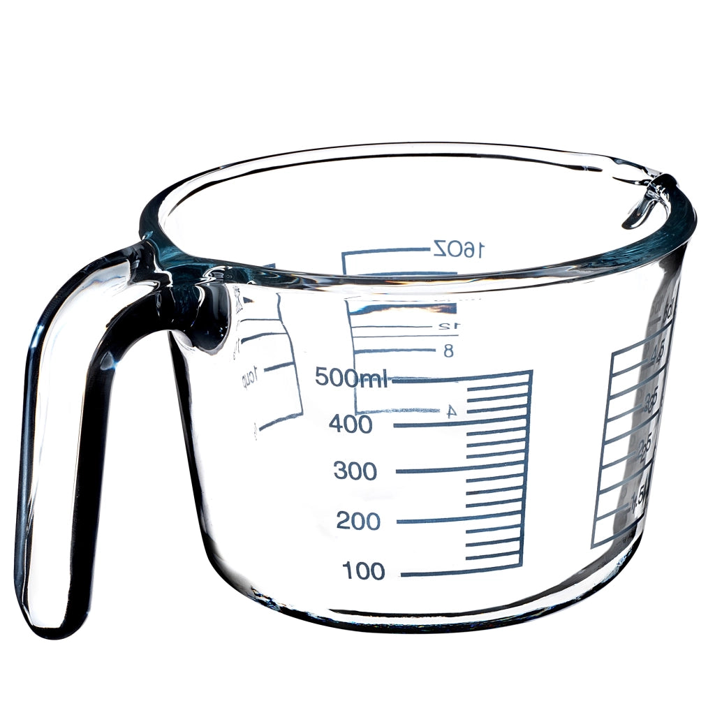 KADAX Brocca graduata da cucina da 0,5 l con scala graduata e contenitore in vetro