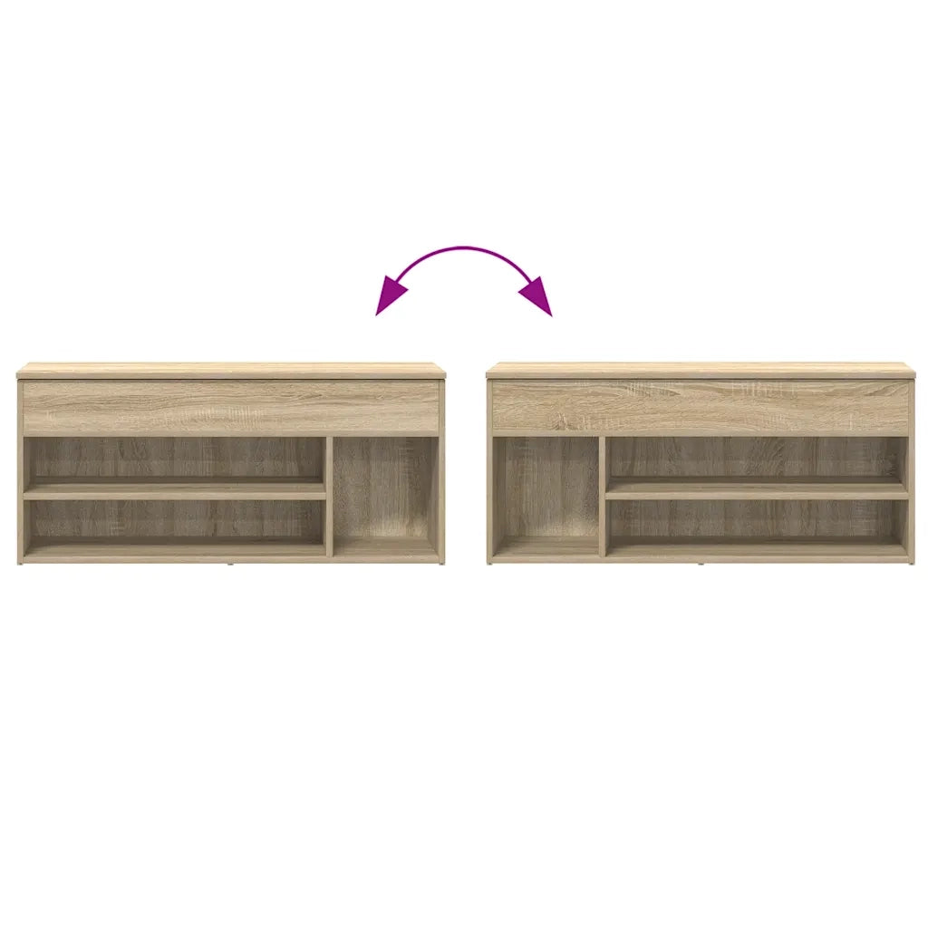 Scarpiera | Mobile per scarpe Rovere Sonoma 102x30,5x45 cm in Legno Multistrato