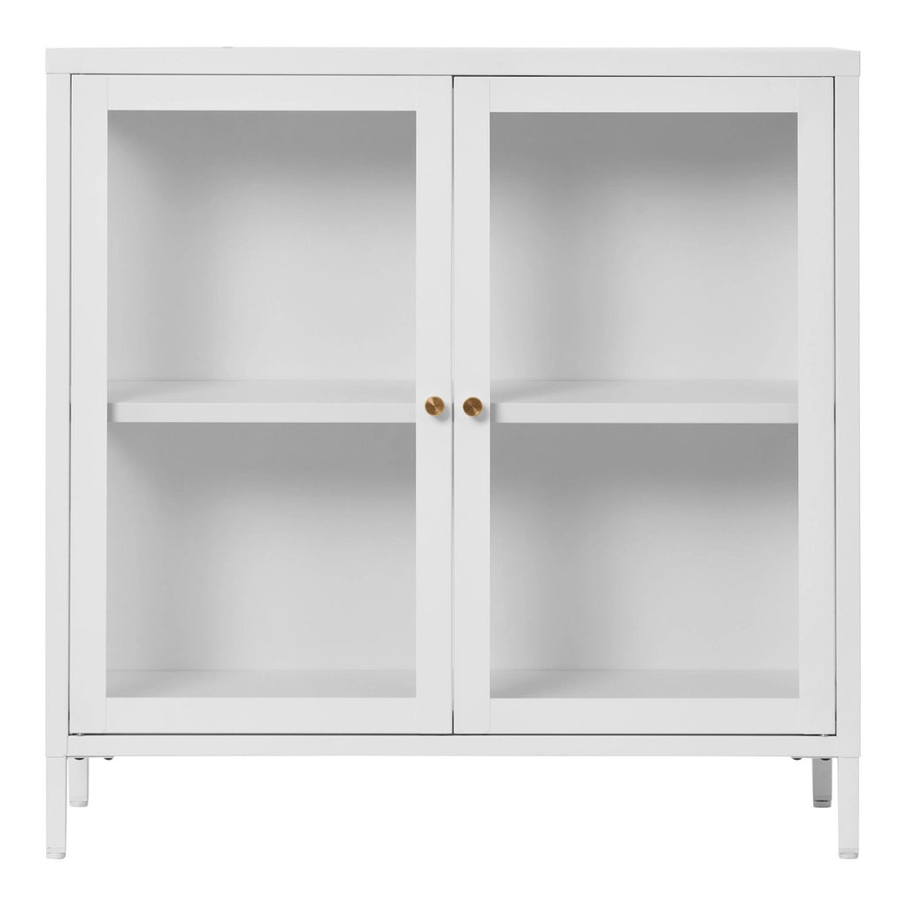 Vetrinetta Dalby, Bianco, Metallo, 35x80x80 cm
