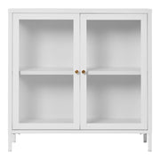 Vetrinetta Dalby, Bianco, Metallo, 35x80x80 cm