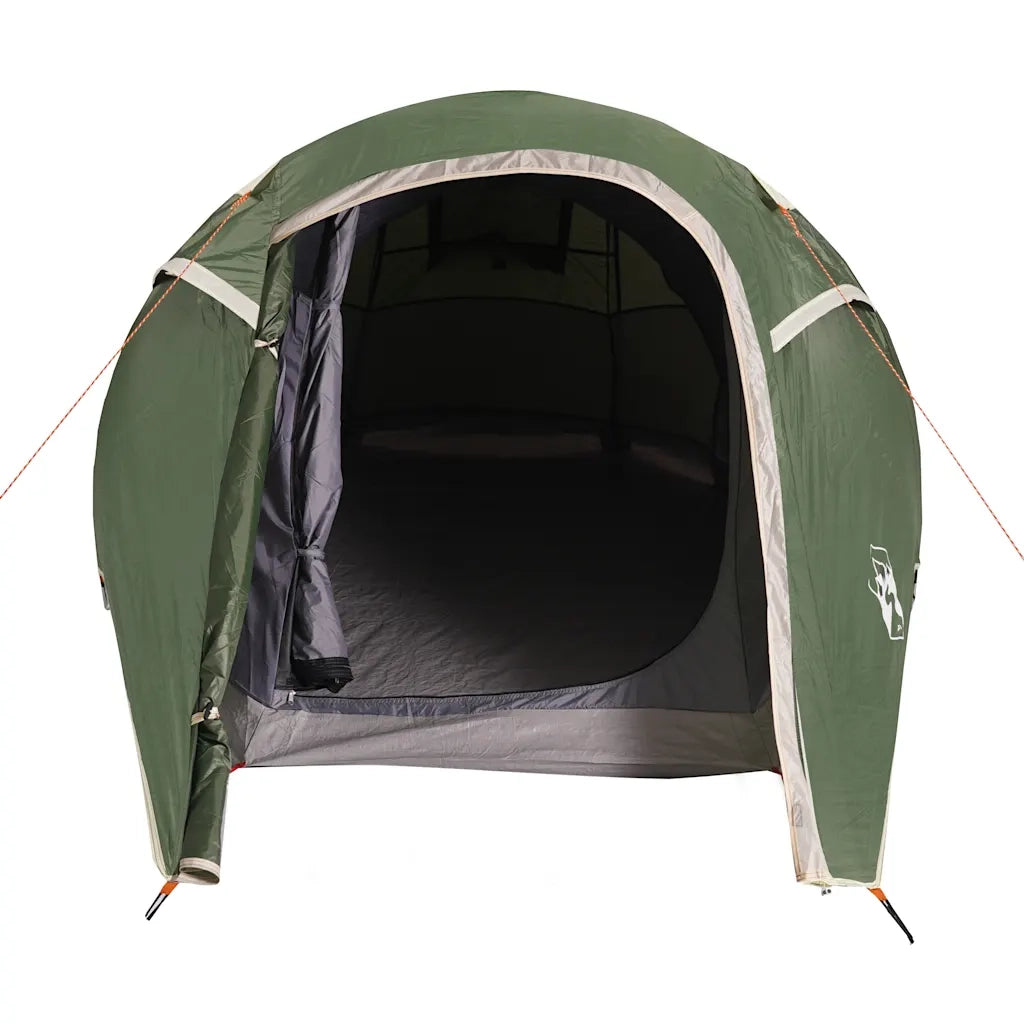 Tenda da Campeggio a Tunnel per 3 Persone Verde Impermeabile 94600