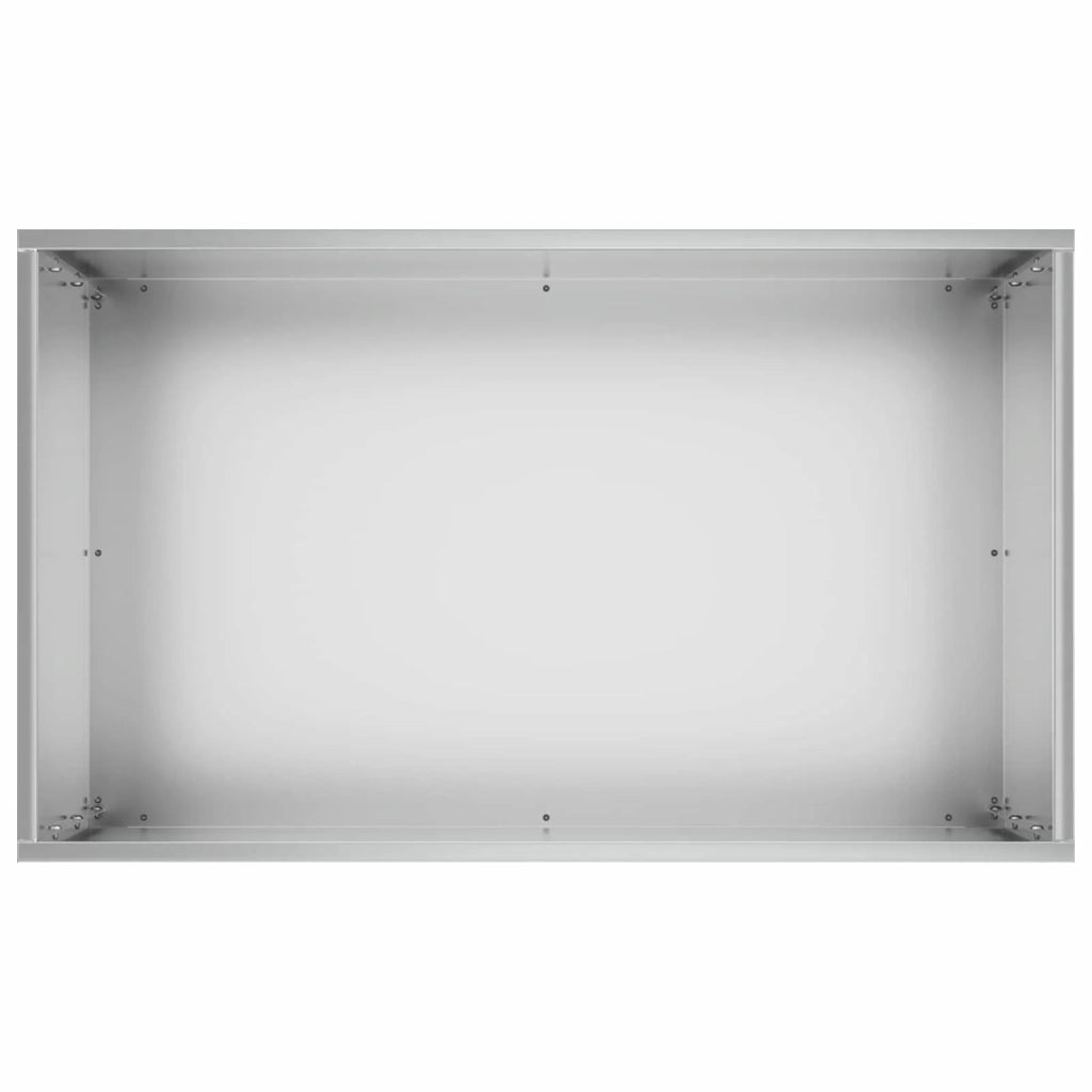 Vaso da giardino Argento 50 x 30 x 75 cm Acciaio zincato 8005550