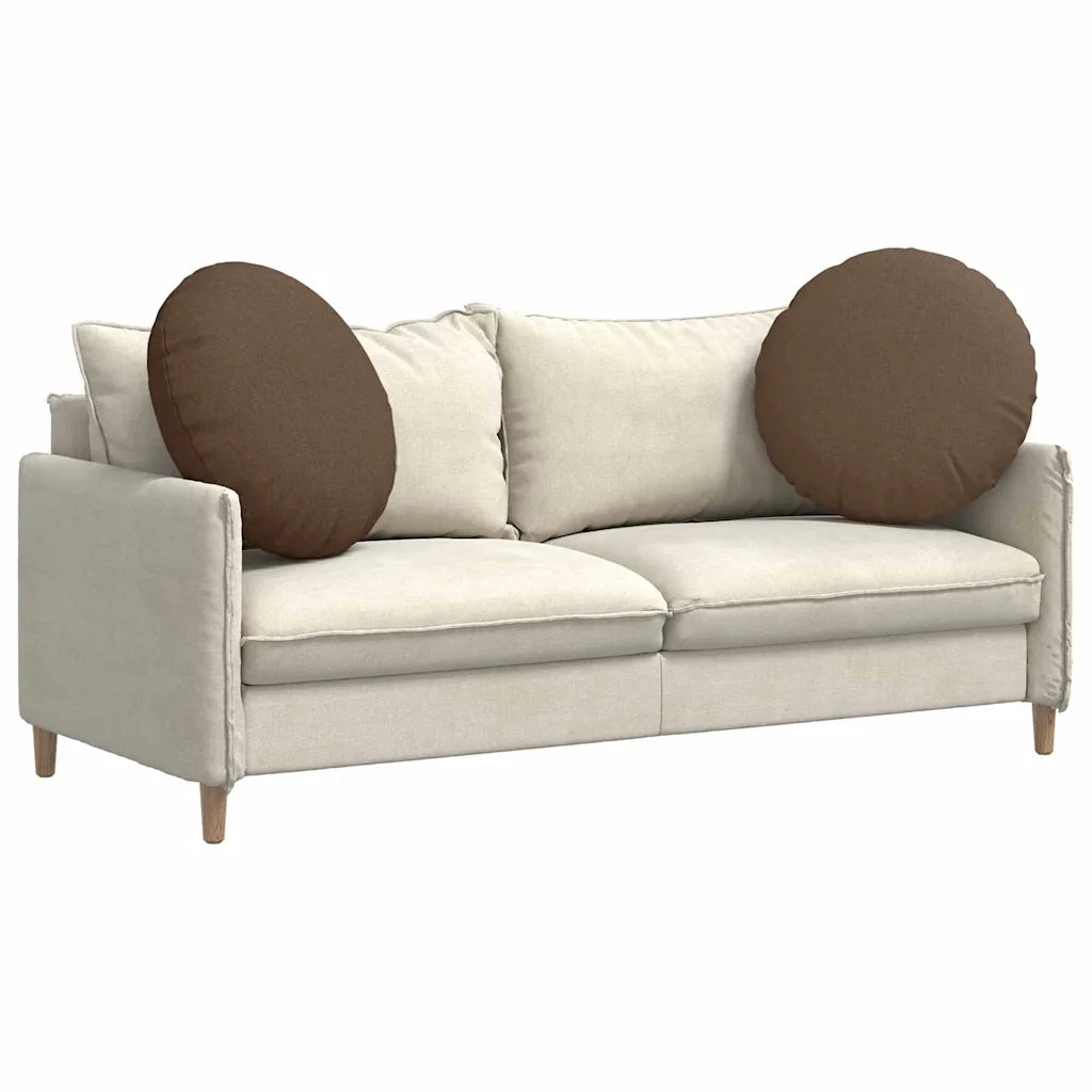 Cuscini per Seduta 2 pcs Marrone Ø60 x 21 cm Tessuto