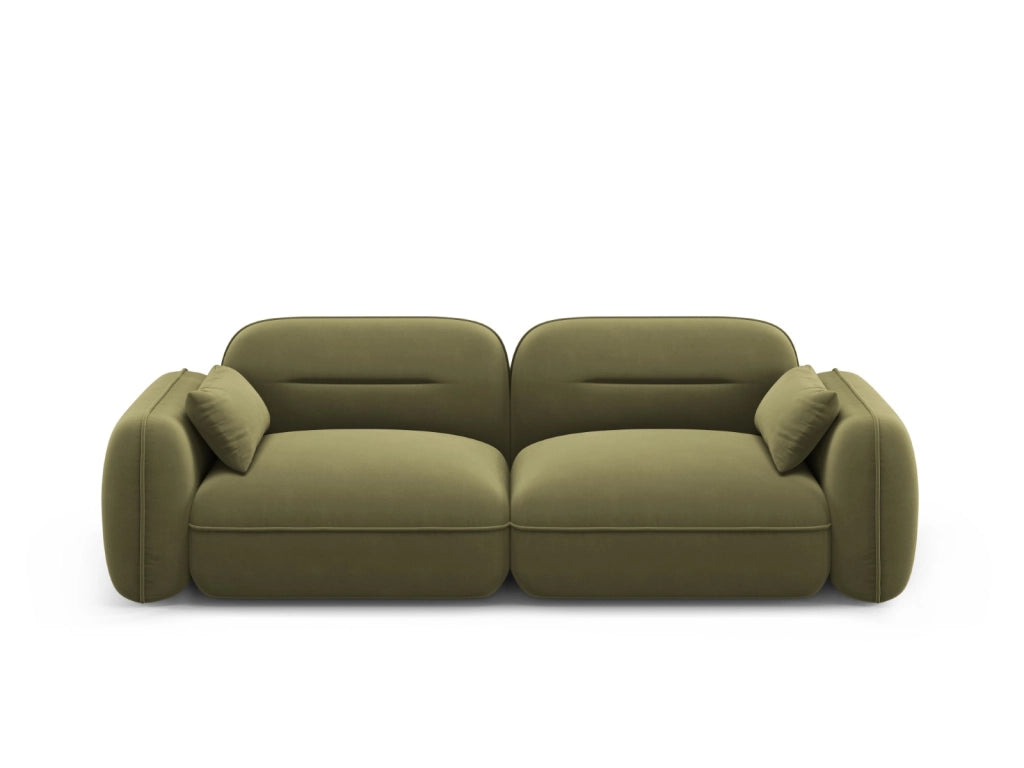 Cosmopolitan Design - Divano modulare "Sydney" 3 posti in velluto verde chiaro 
