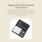 Bilancia Digitale Precisa con Display a LED - 1000g/0.01g - Precisione dei Pesaggi - Piastra di Bilanciamento - Formato Compatto - Adatto per l'Uso Domestico -