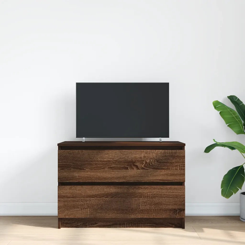 Mobile TV Rovere Marrone 80x35x54 cm in Legno Multistrato 861793