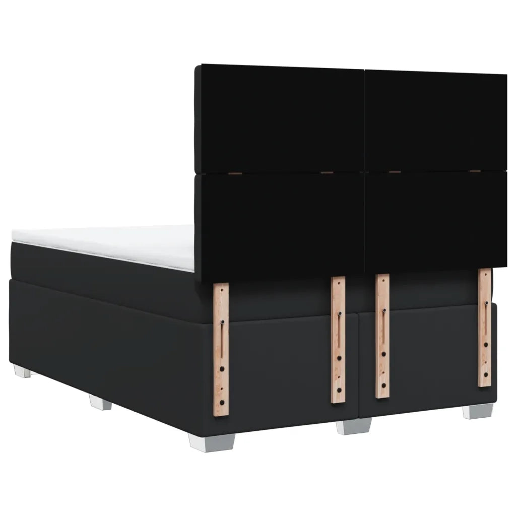 Giroletto a Molle con Materasso Nero 140x200 cm in Similpelle 3290724