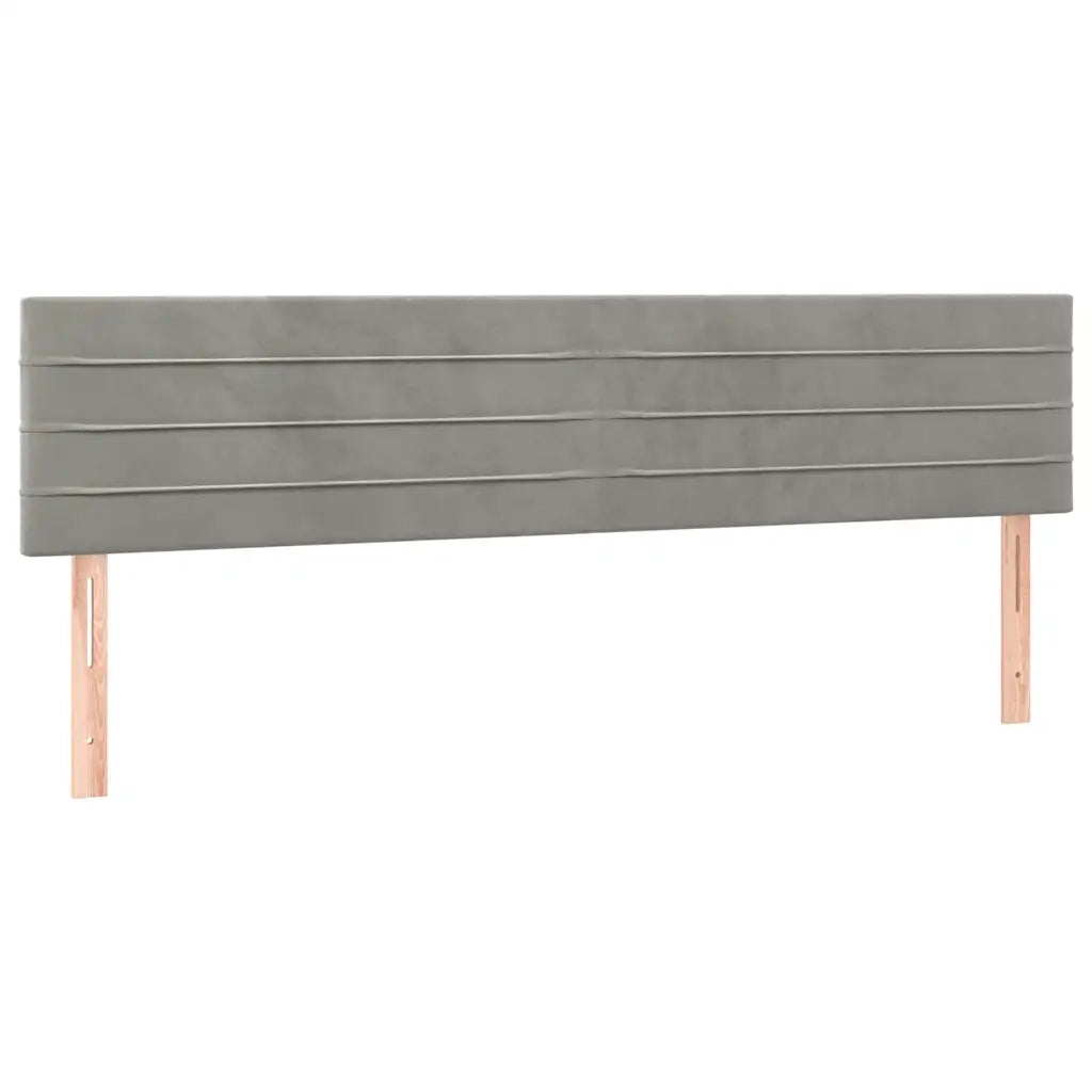 Giroletto a Molle con Materasso Grigio Chiaro 120x190cm Velluto