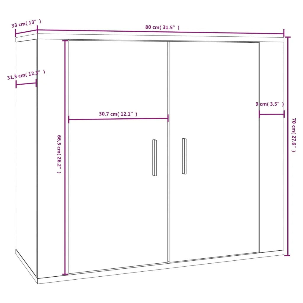 Buffet credenza cassettiera armadio mobile contenitore organizer cucina soggiorno Sonoma 80 x 33 x 70 cm legno ingegnerizzato beige 02_0031718