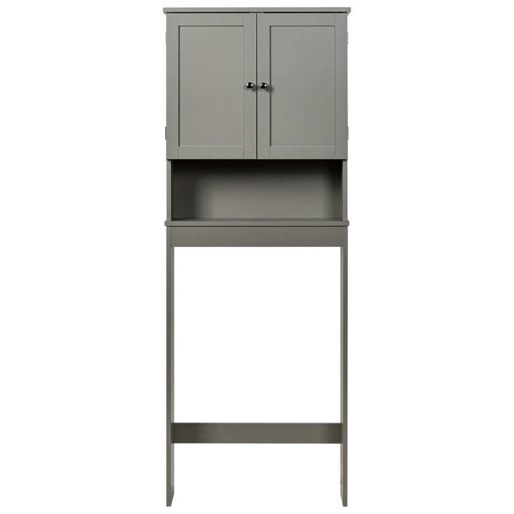 Mobile da bagno in MDF grigio con ripiani, stile tradizionale