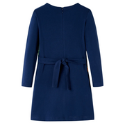 Abito da Bambina a Maniche Lunghe Blu Marino 104 CFW1290159