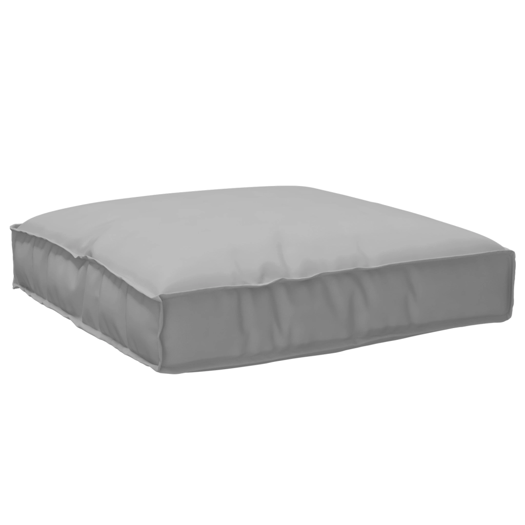 Set di Cuscini per Pallet a 2 Pezzi in Tessuto Oxford Grigio