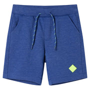 Pantaloncini per Bambini con Coulisse Blu MÃ©lange 128cod mxl 86491