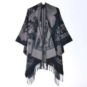 Nuovo scialle/sciarpa/scialle double-face in cashmere jacquard stampato autunno/inverno