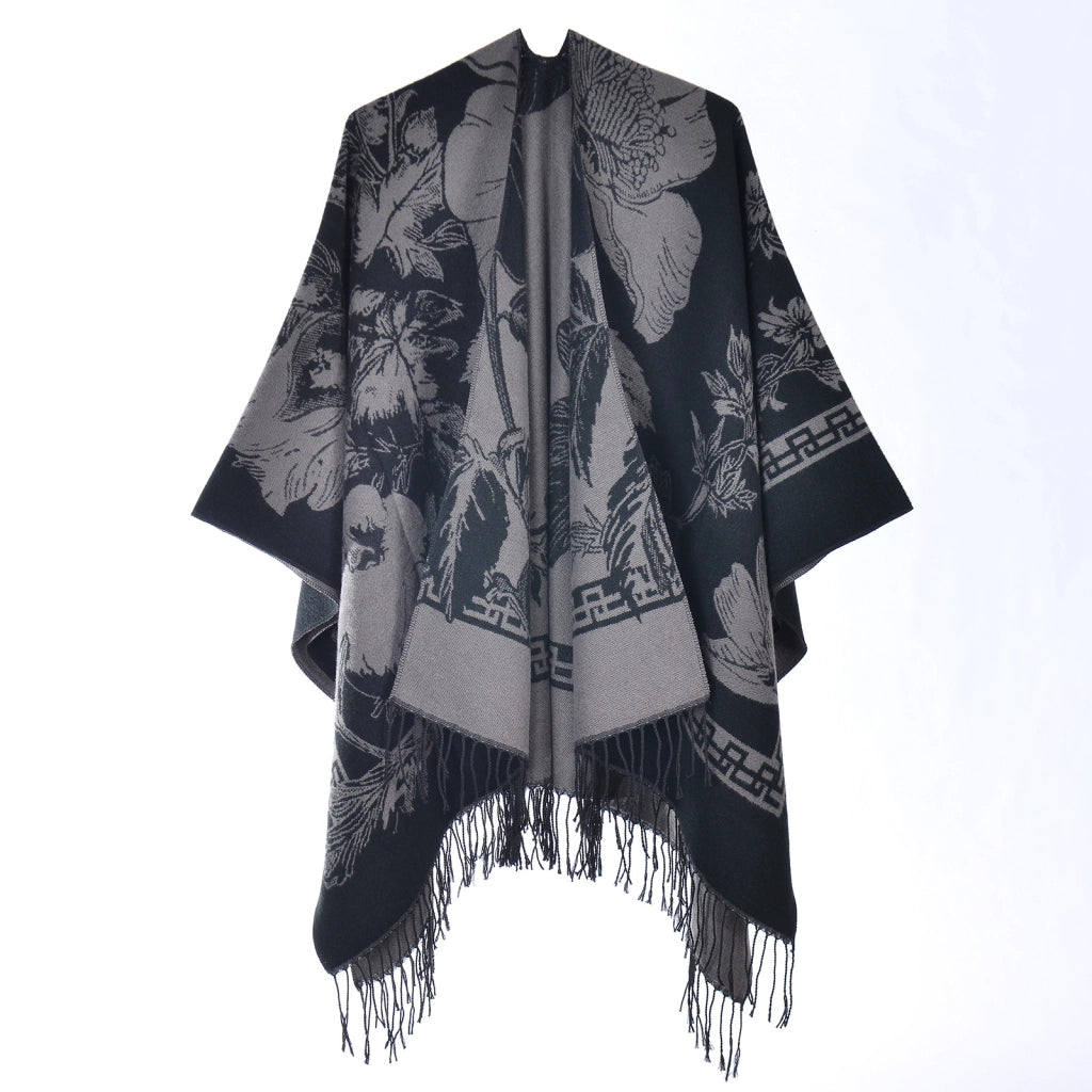Nuovo scialle/sciarpa/scialle double-face in cashmere jacquard stampato autunno/inverno