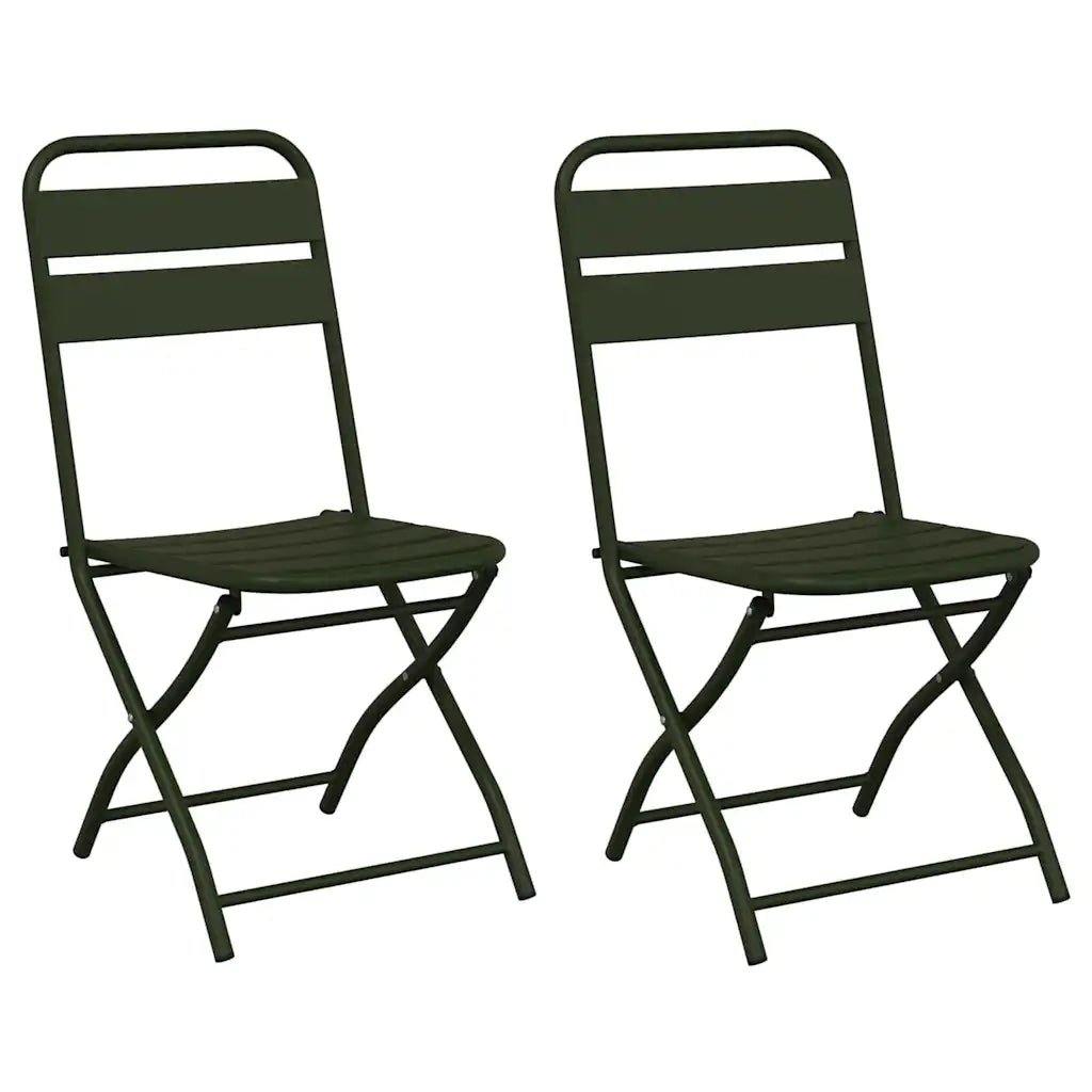 Sedia Pieghevole da Giardino 2 pcs Verde 42 x 52 x 82cm 42002937