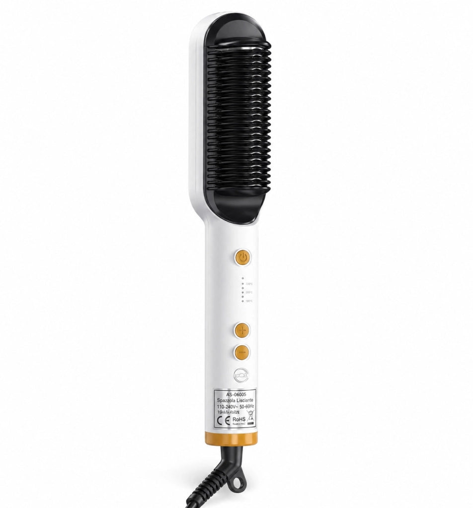 SPAZZOLA LISCIANTE ELETTRICA PER CAPELLI 45W PIASTRA SPAZZOLA STIRANTE AS-06005