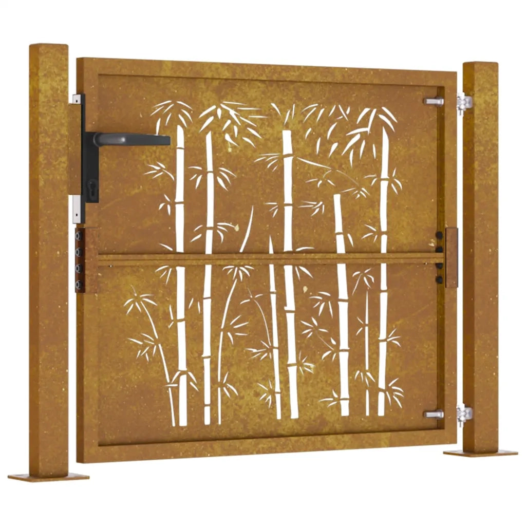Cancello da Giardino 105x80 cm in Acciaio Corten Design BambÃ¹