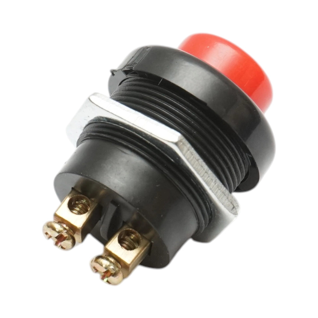 Pulsante di avviamento rosso universale a 2 pin 12V/10A–24V/5A