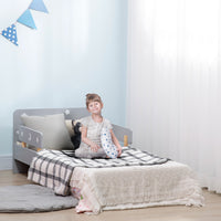 Easycomfort Letto per Bambini 3-6 Anni con Motivi a Stelle e Luna in Pannelli di MDF e Truciolato, 143x76x49 cm