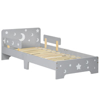 Easycomfort Letto per Bambini 3-6 Anni con Motivi a Stelle e Luna in Pannelli di MDF e Truciolato, 143x76x49 cm