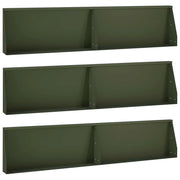 Muro di contenimento 6 pz 100 x 12 x 50 cm Acciaio Verde Oliva 3449131