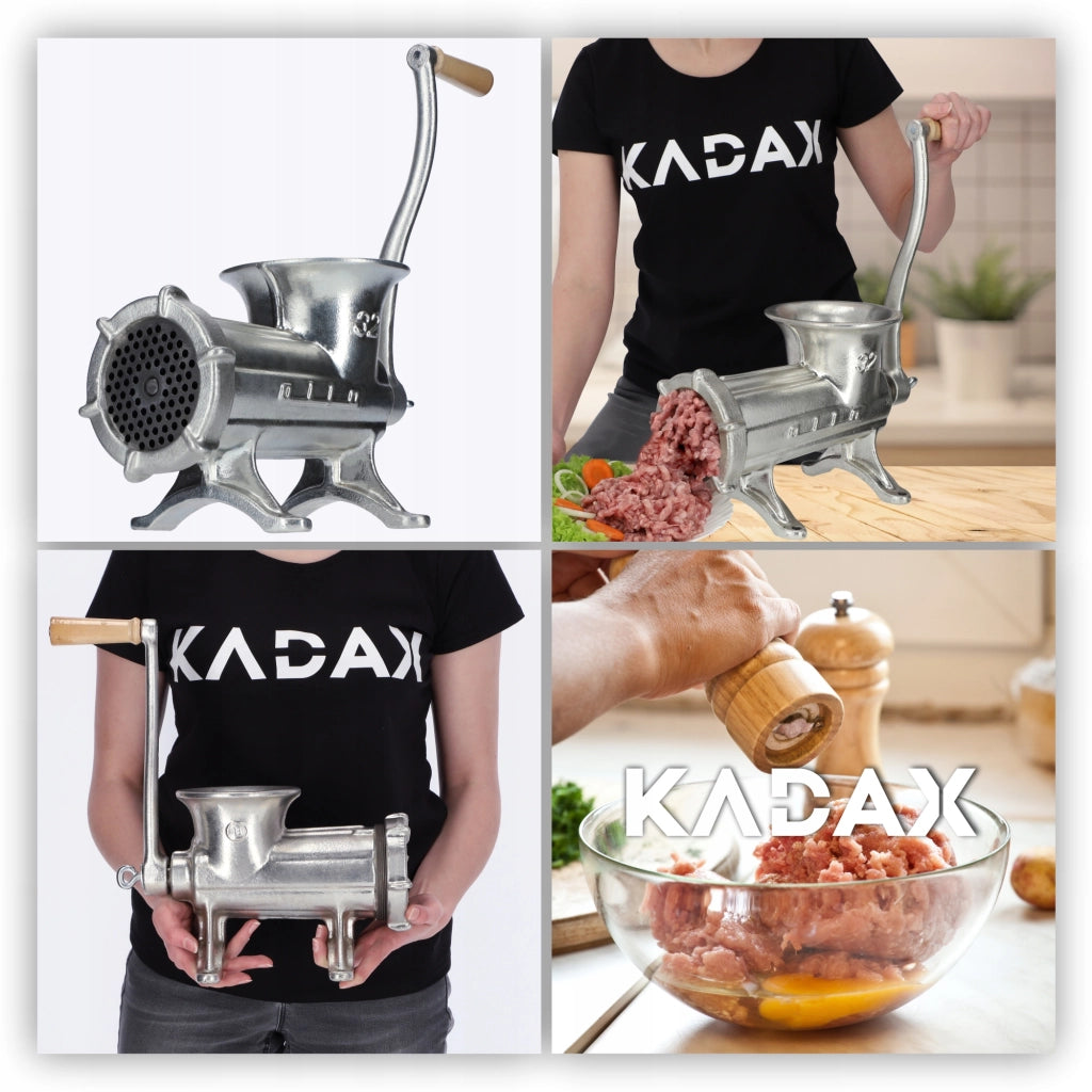 Tritacarne manuale in ghisa KADAX 32, modello Alfa, originale polacco.