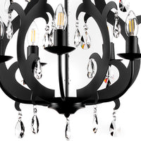 Lampadario Jane 5 luci Nero