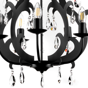 Lampadario Jane 5 luci Nero