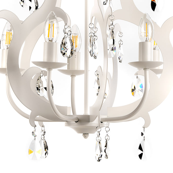 Lampadario Jane 5 luci Bianco